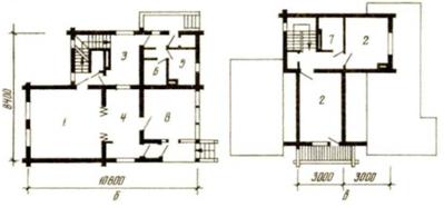 Рис.42. Мансардный четырехкомнатный дом — конкурсное предложение (жилая площадь 43,56 м2 , общая — 83,36 м2)