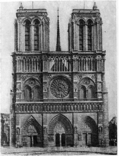 Собор Парижской богоматери. Западный фасад. XII в.