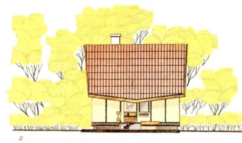 Мансардный трехкомнатный дом — конкурсное предложение (жилая площадь 50,3 м2, общая — 86 м2: фасад